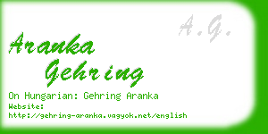 aranka gehring business card